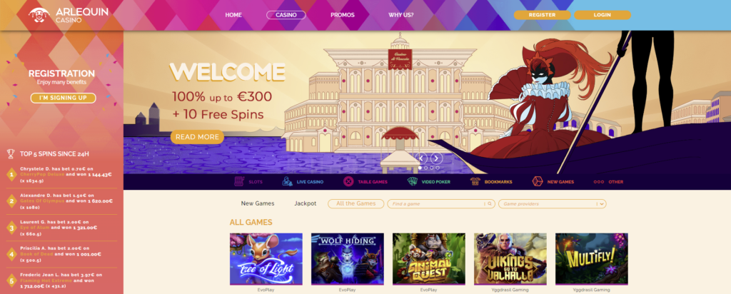 Arlequin Casino Review